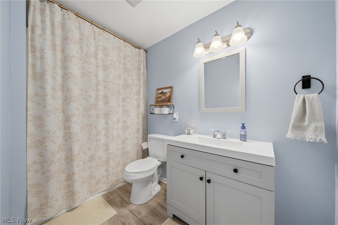 3471 State Rte 5 Newton Falls, OH 44444 - Photo 12 of 31 Bathroom featuring wood-finish flooring and light blue walls