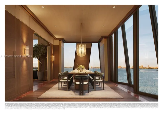 a view of a lobby with black and white floor