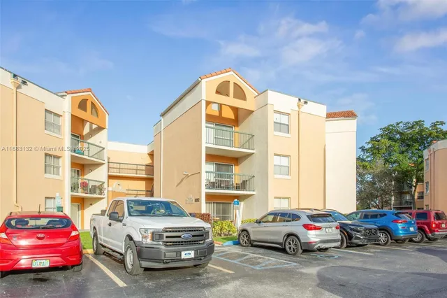 a car parked in front of a building