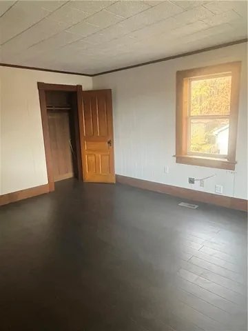 an empty room with a window