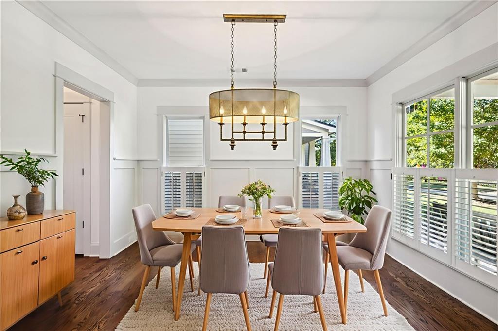 213 Ohm Avenue Avondale Estates, GA 30002 - Photo 32 of 43 a view of a dining room with furniture window and outside view