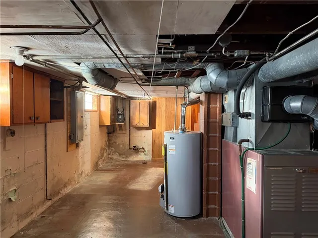a bathroom with a sink and mirror