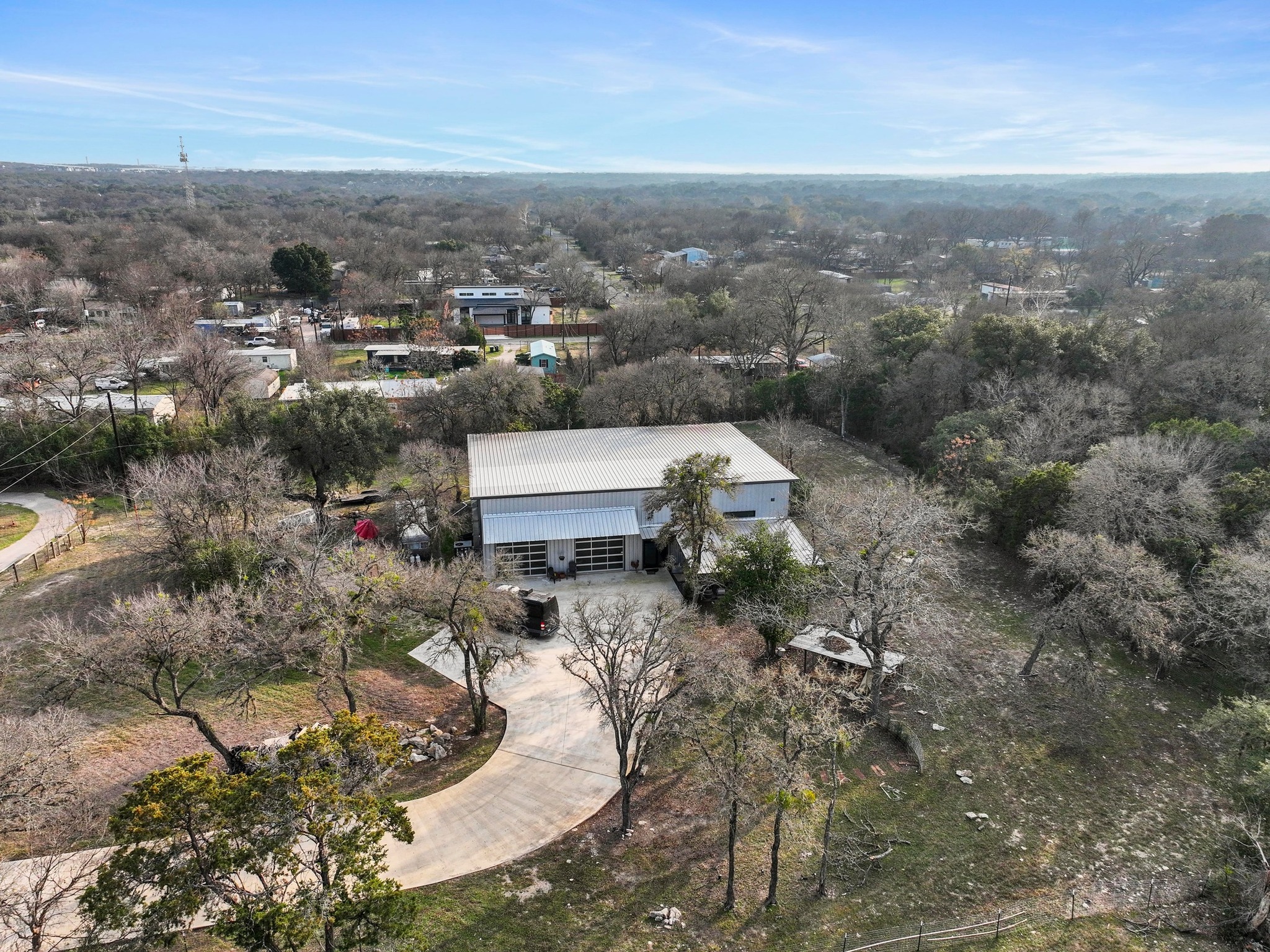 12302 Bethel Church Road Manchaca, TX 78652 - Photo 27 of 35 an aerial view of a house with a yard