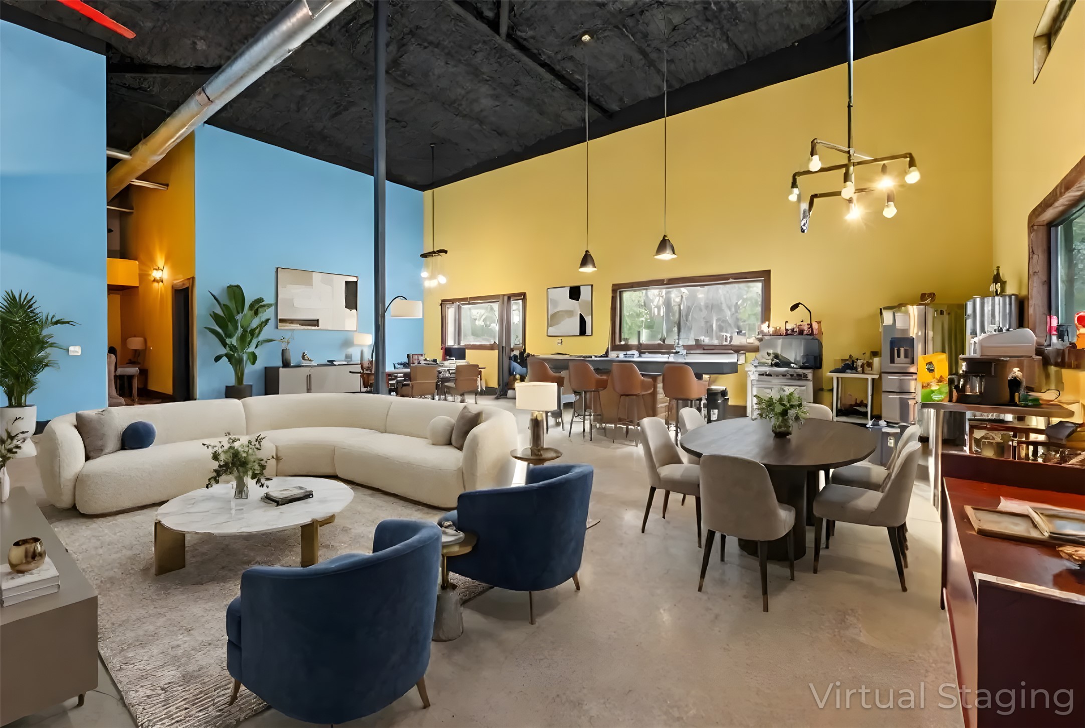 12302 Bethel Church Road Manchaca, TX 78652 - Photo 9 of 35 a living room with lots of furniture and a chandelier