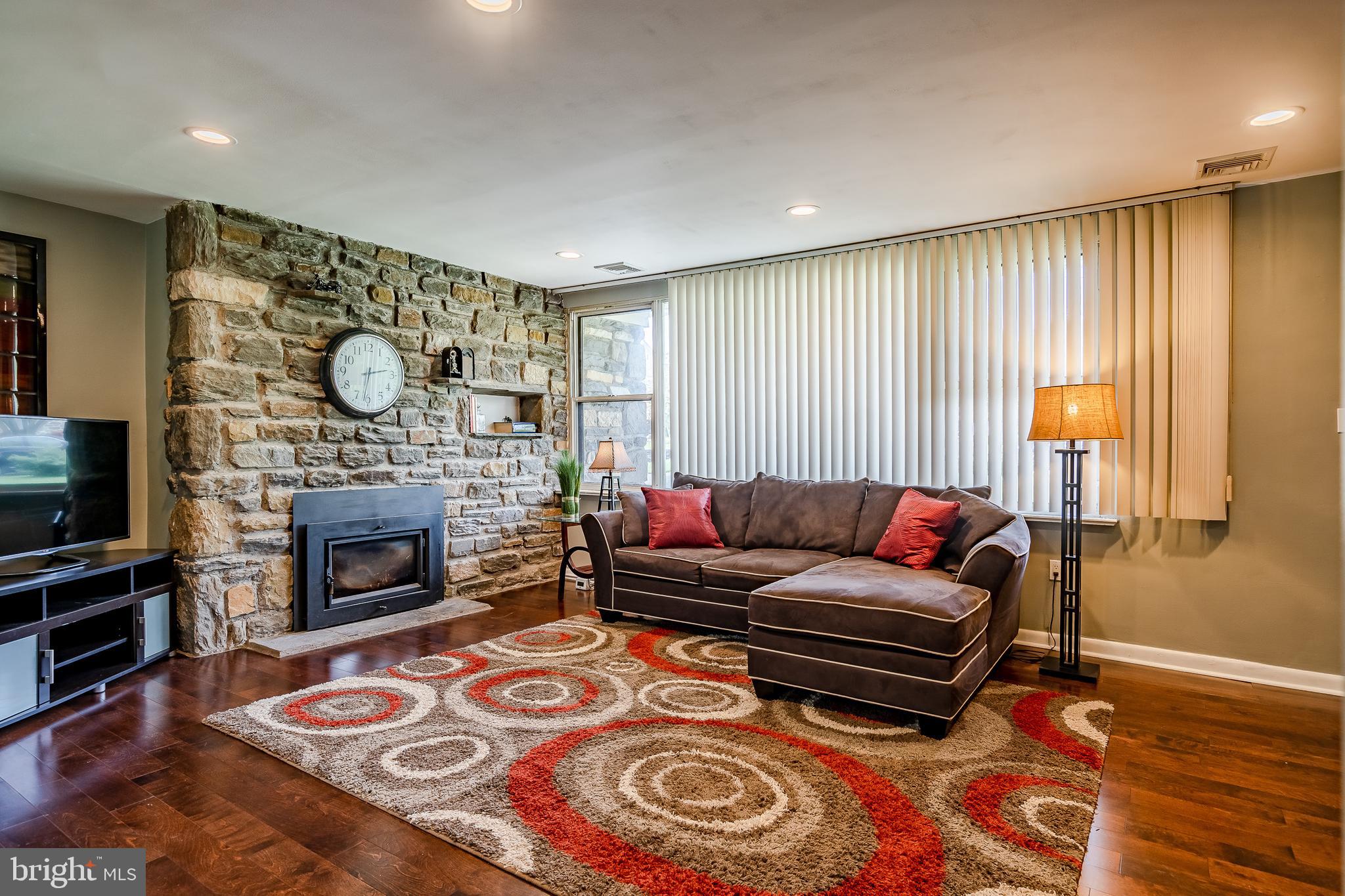 608 Rose Hill Road Broomall, PA 19008 - Photo 8 of 30 Living room with wood stove
