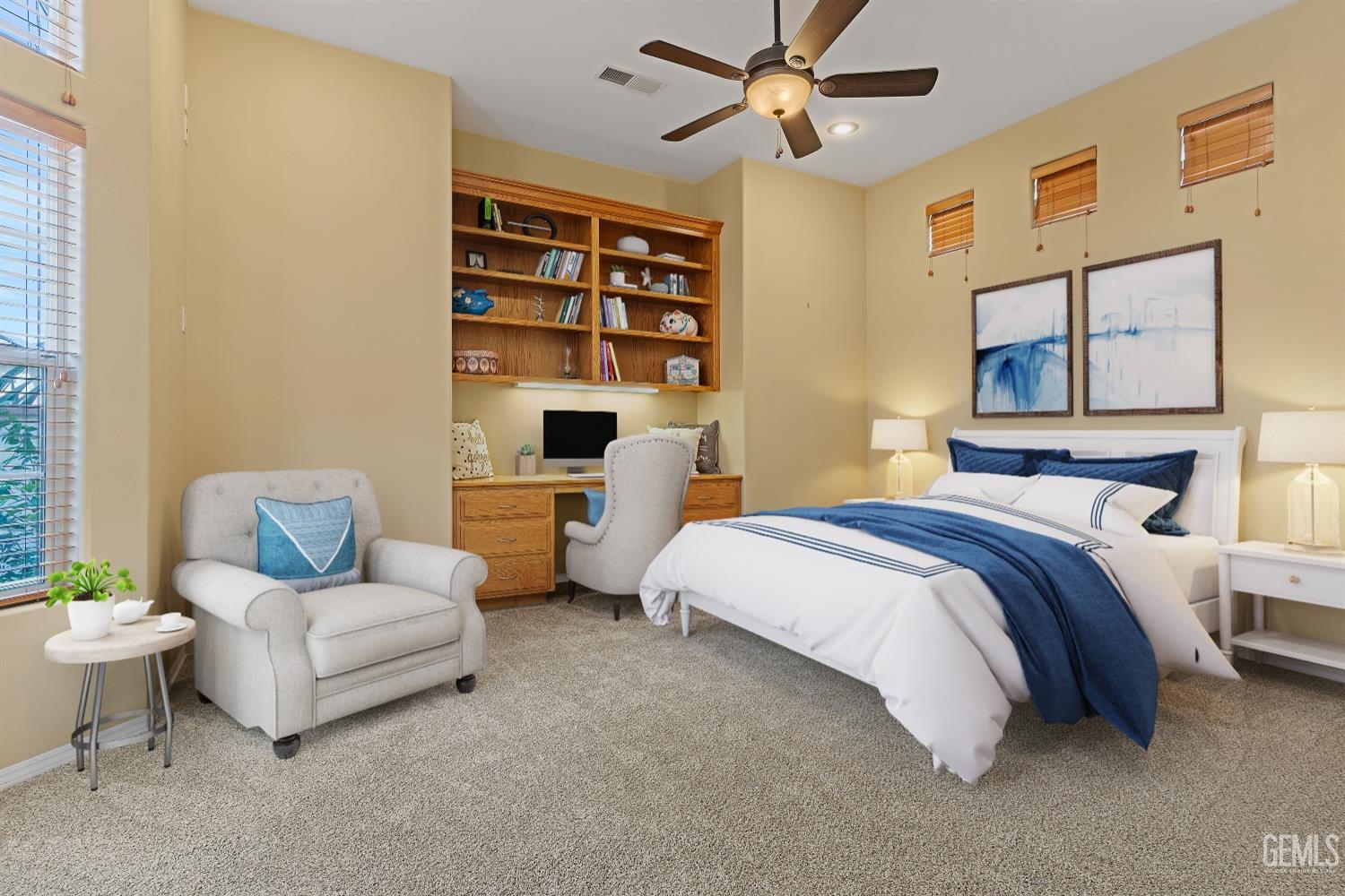 Undisclosed Address Bakersfield, CA 93306 - Photo 25 of 41 a bedroom with a bed and couch