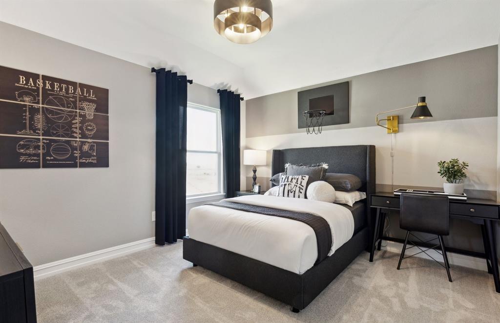 1608 Bennett Drive Anna, TX 75409 - Photo 6 of 11 Spacious secondary bedroom with large windows *Model Representation*