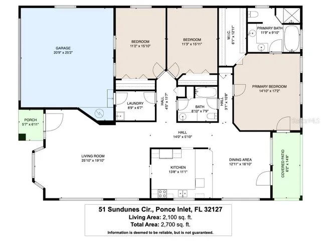 $595,000 | 51 Sundunes Circle, Ponce Inlet, FL 32127