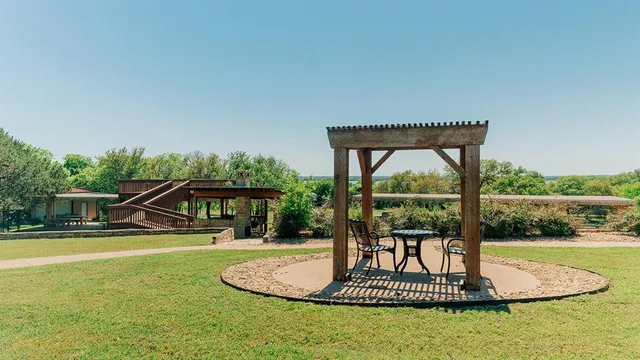 a house view with a swimming pool
