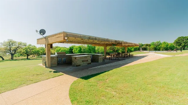a view of an outdoor space with swimming pool