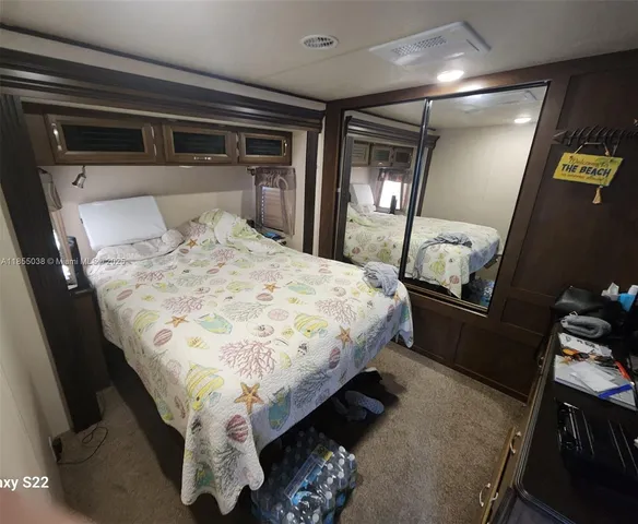 a car parked in a garage