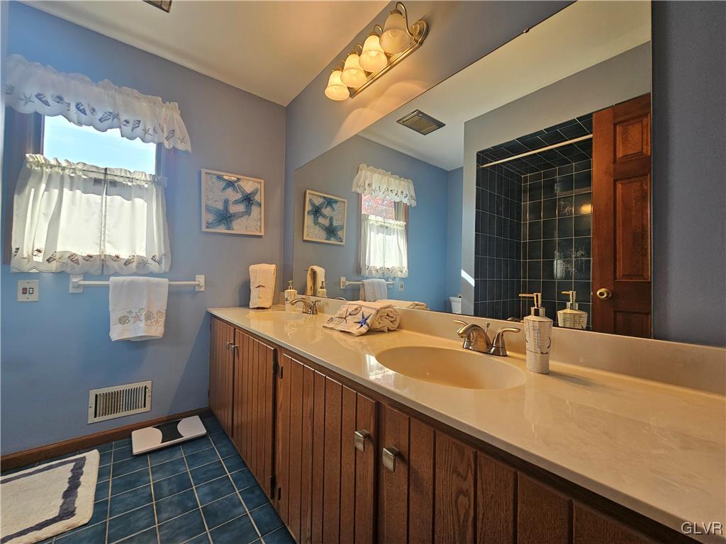 227 Ridgewood Road Easton, PA 18045 - Photo 33 of 49 a bathroom with a sink and a large mirror