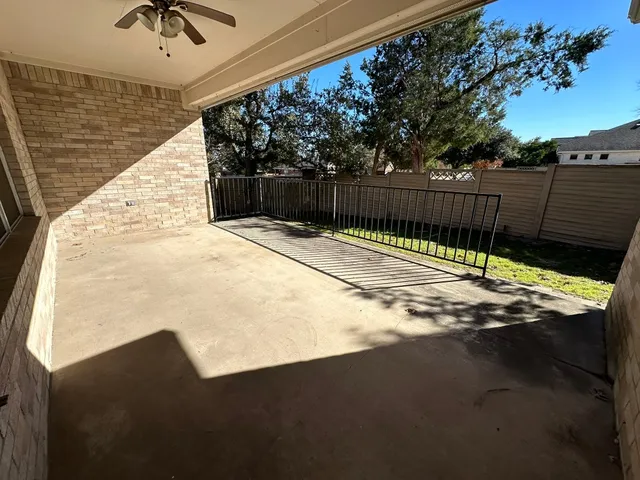 a backyard of a house