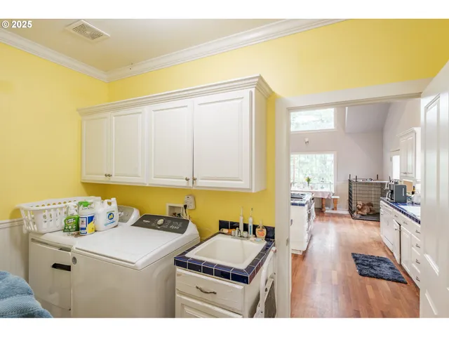 a room with furniture and a table