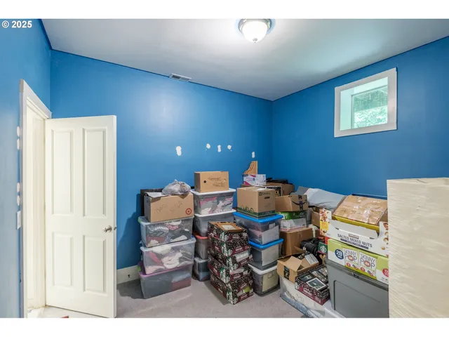 a view of backyard with green space