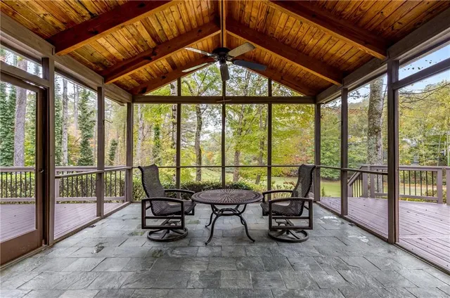 a view of a house with a balcony