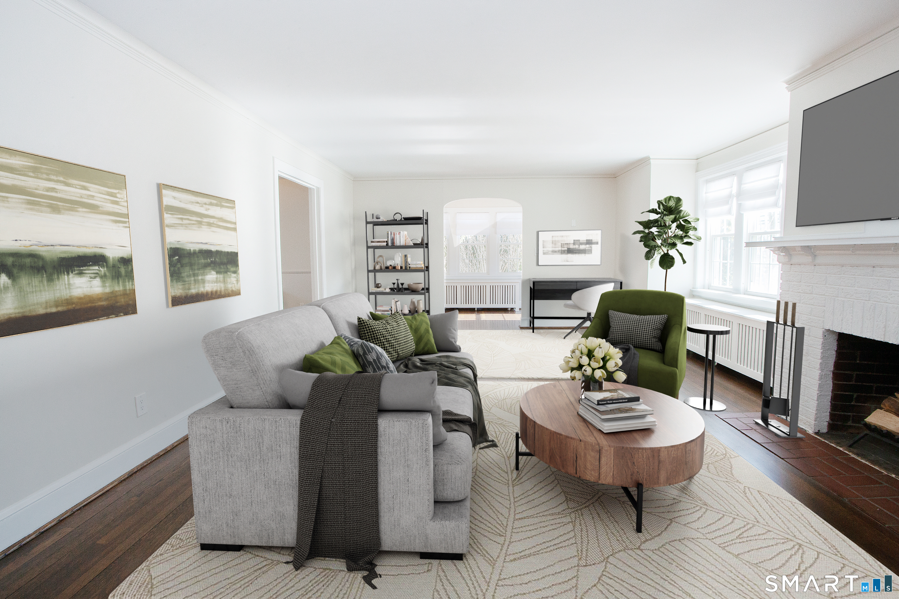 30 Sedgwick Road West Hartford, CT 06107 - Photo 4 of 40 Living Room - Virtually Staged