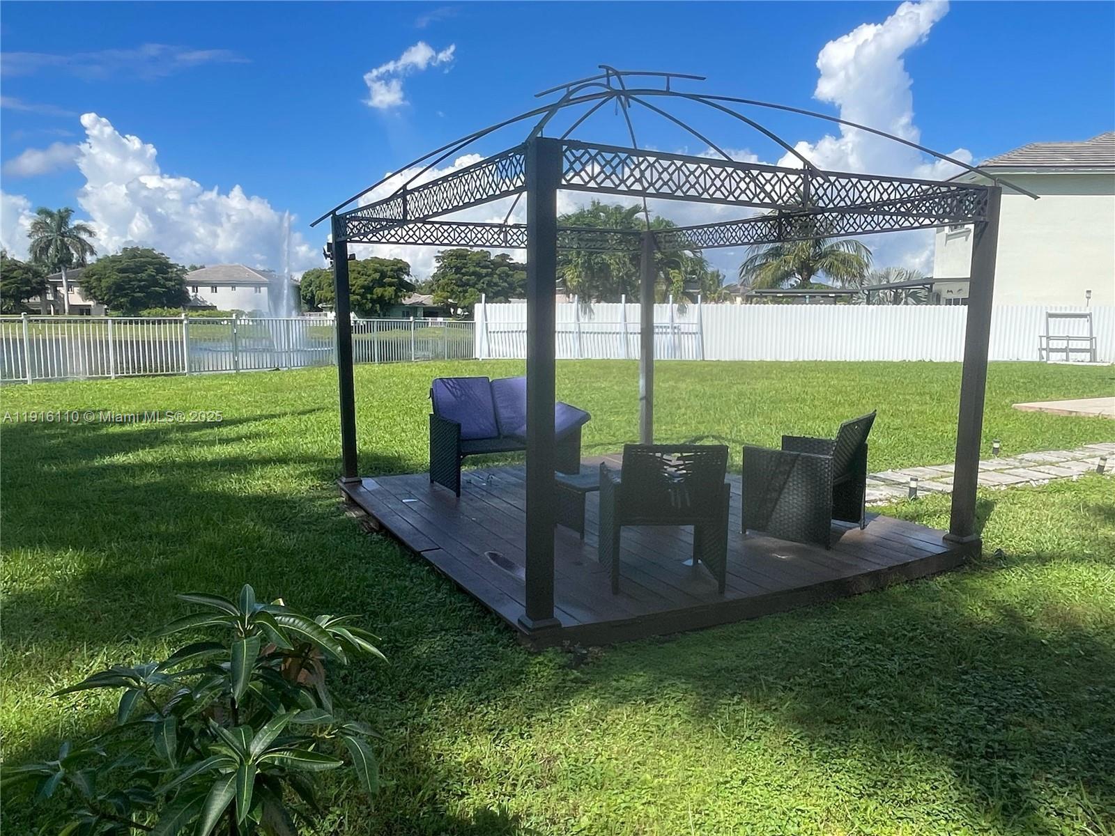 3102 Northeast 3rd Drive Homestead, FL 33033 - Photo 25 of 33 a view of a deck with a big yard