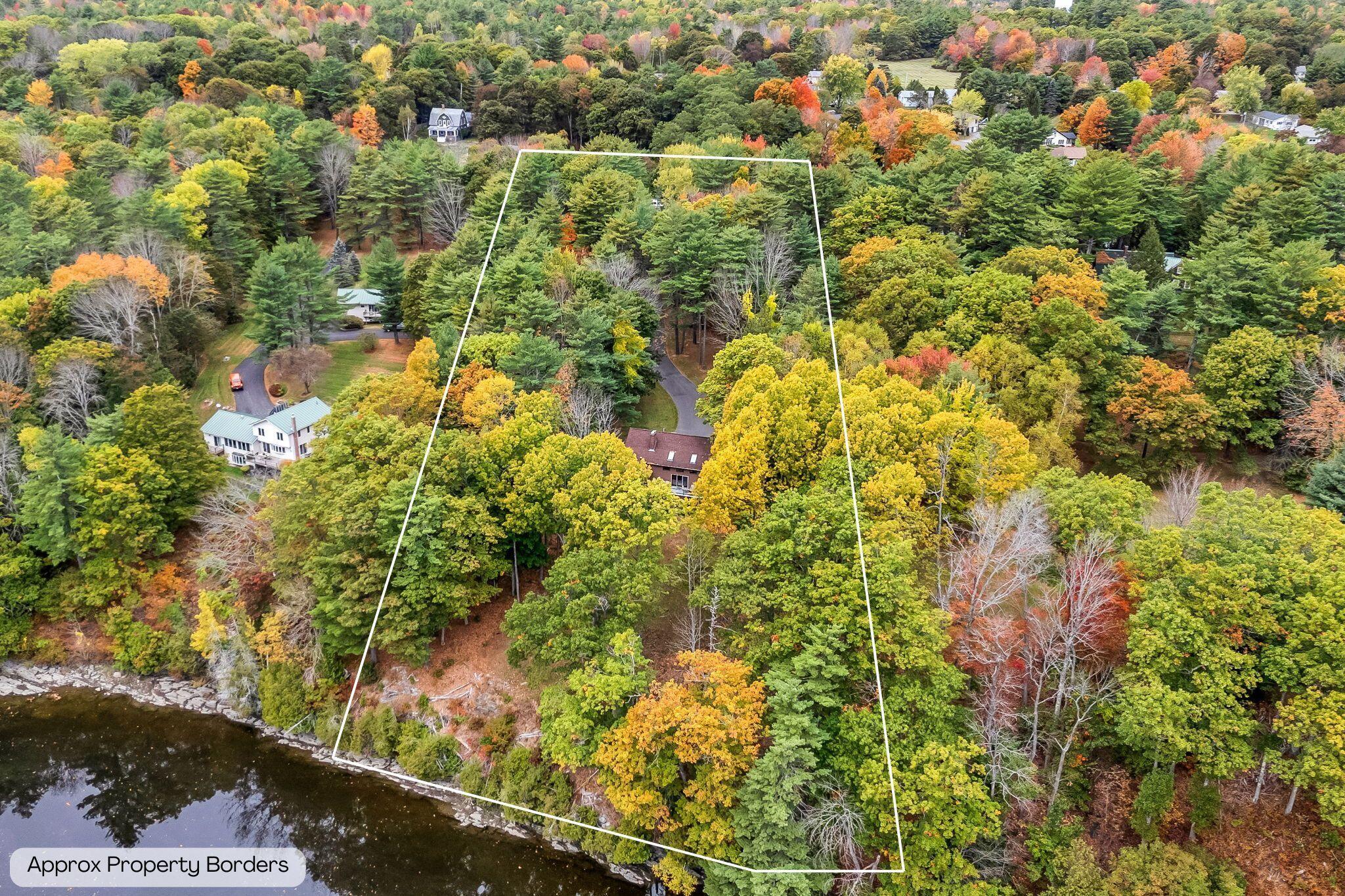 443 Main Road North Hampden, ME 04444 - Photo 62 of 63 Aerial View approximate boundary lines