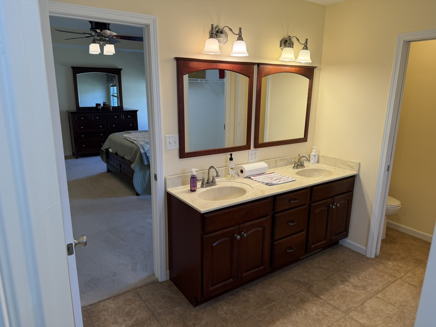 2 Dove Lane Metropolis, IL 62960 - Photo 18 of 35 a en suite bathroom with a sink and a mirror