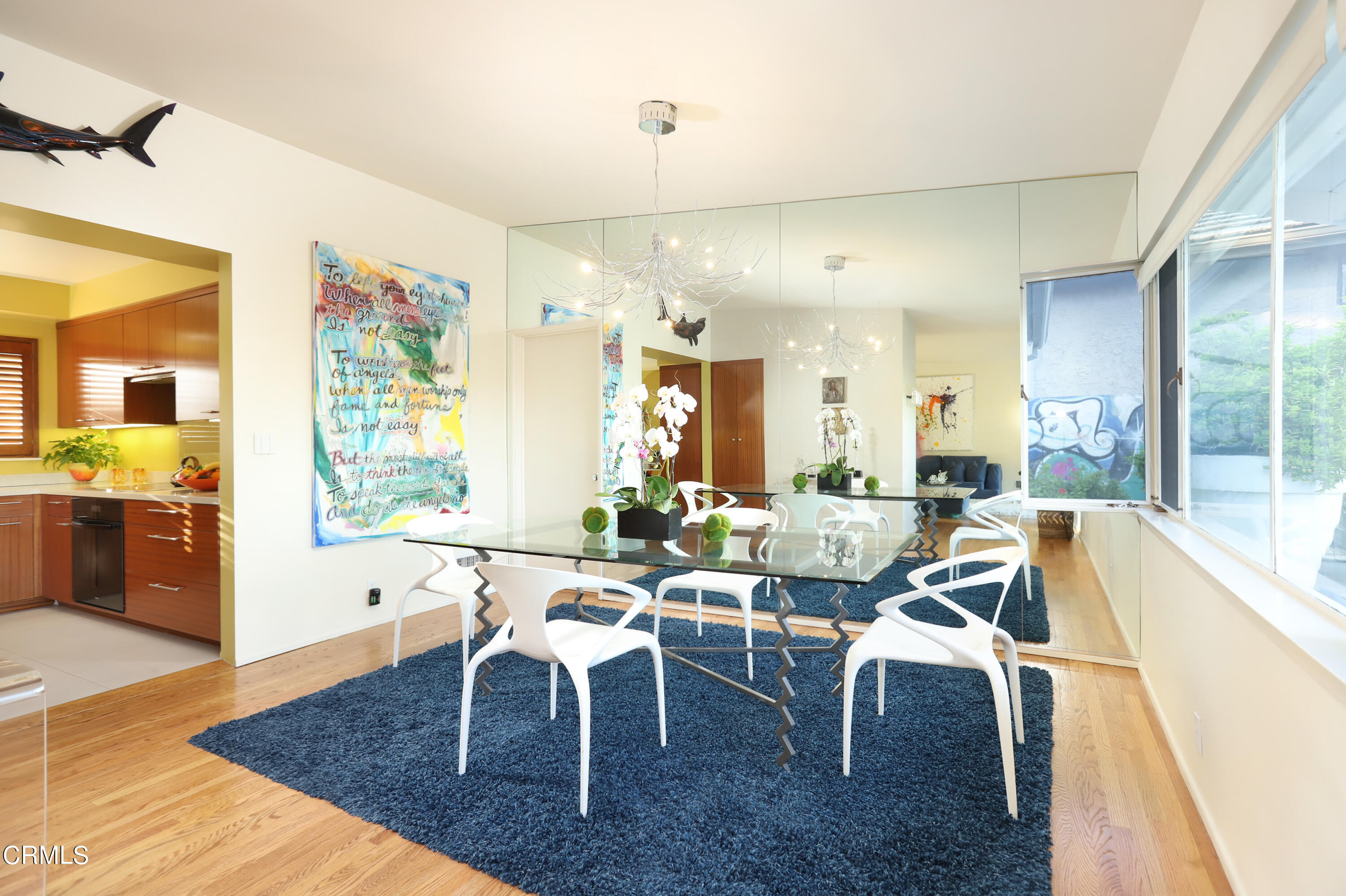 1950 Canyon Close Road Pasadena, CA 91107 - Photo 11 of 48 a view of a dining room with furniture window and wooden floor
