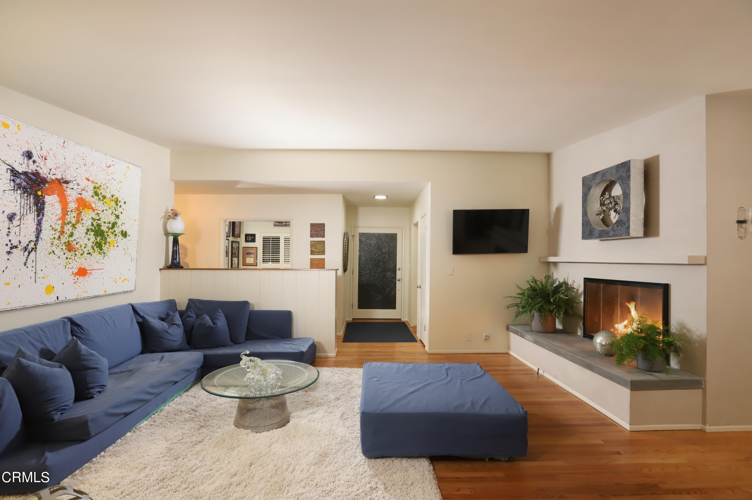 1950 Canyon Close Road Pasadena, CA 91107 - Photo 5 of 48 a living room with furniture and a fireplace
