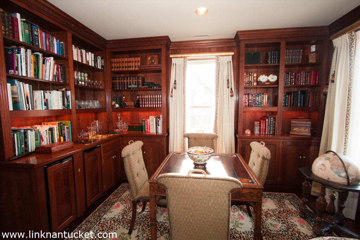 27 Cliff Road Nantucket, MA 02554 - Photo 13 of 32 a view of workspace with bookshelf