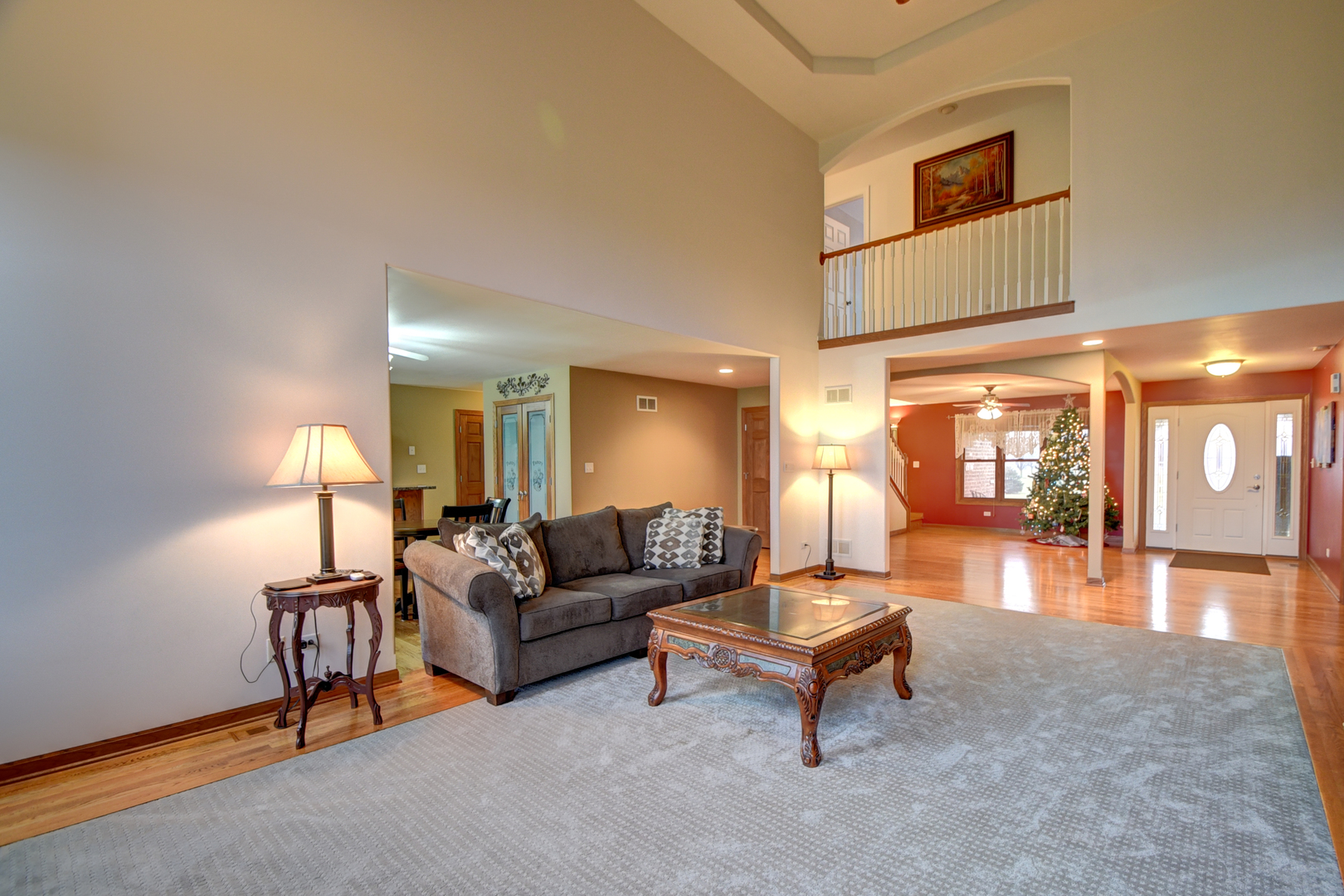 16045 Stateline Road Cedar Lake, IN 46303 - Photo 14 of 36 a living room with furniture and a chandelier