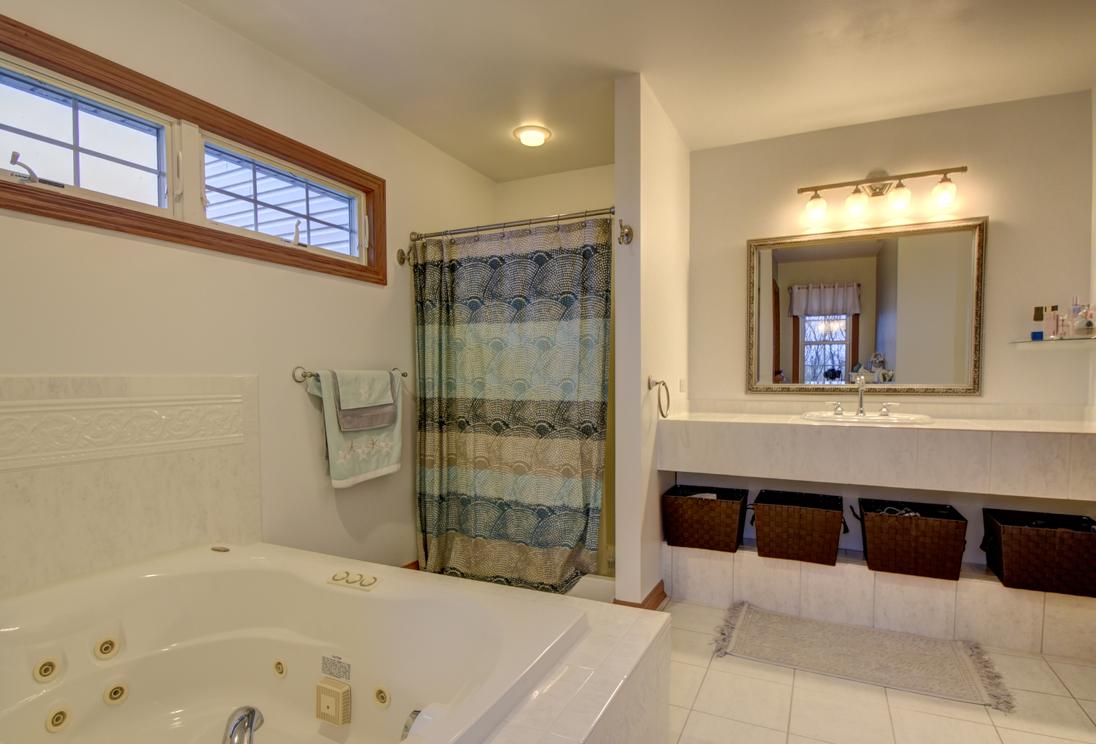 16045 Stateline Road Cedar Lake, IN 46303 - Photo 25 of 36 a bathroom with a bathtub and a shower