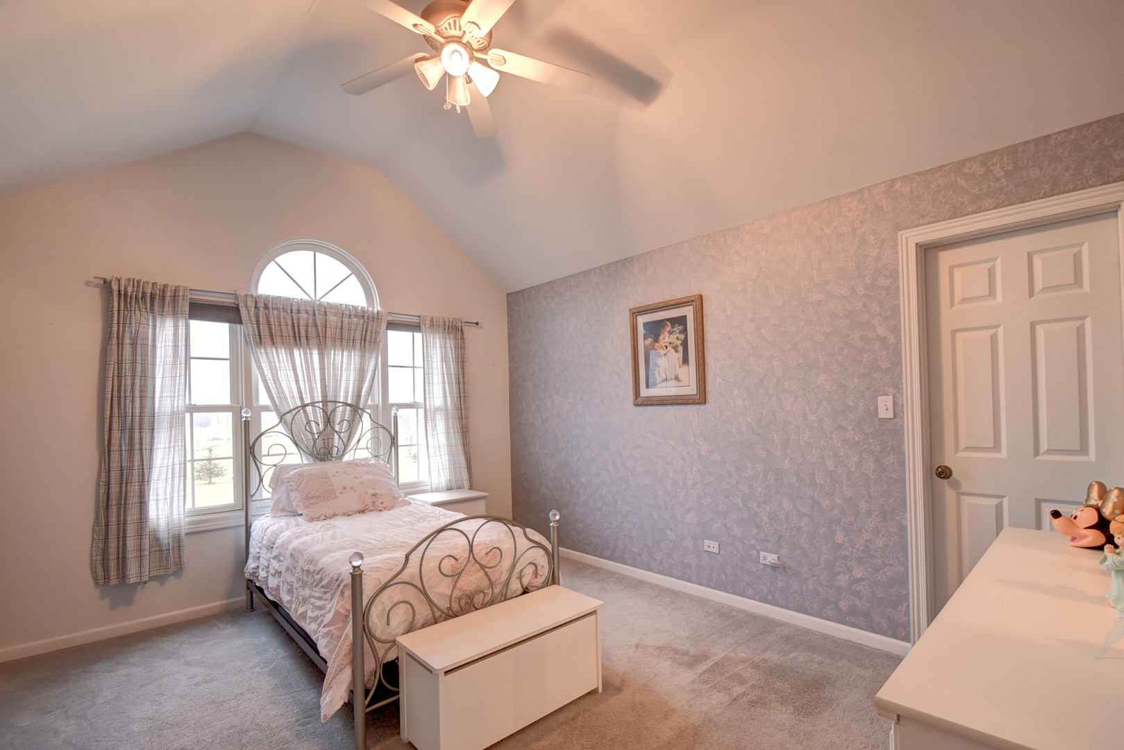16045 Stateline Road Cedar Lake, IN 46303 - Photo 28 of 36 a bedroom with a bed and a chandelier