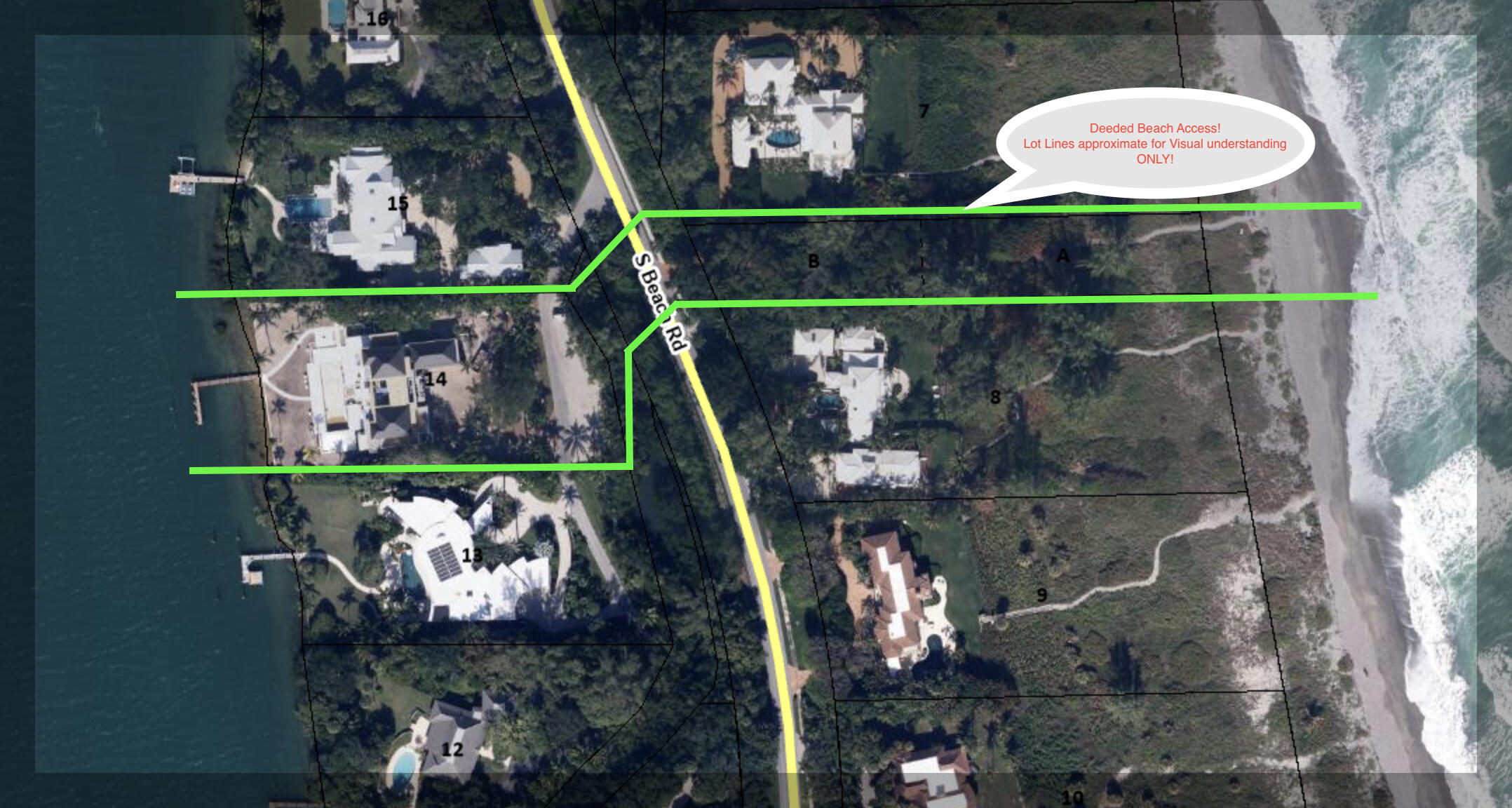 488 South Beach Road Jupiter Island, FL 33455 - Photo 54 of 54 488 Lot Lines