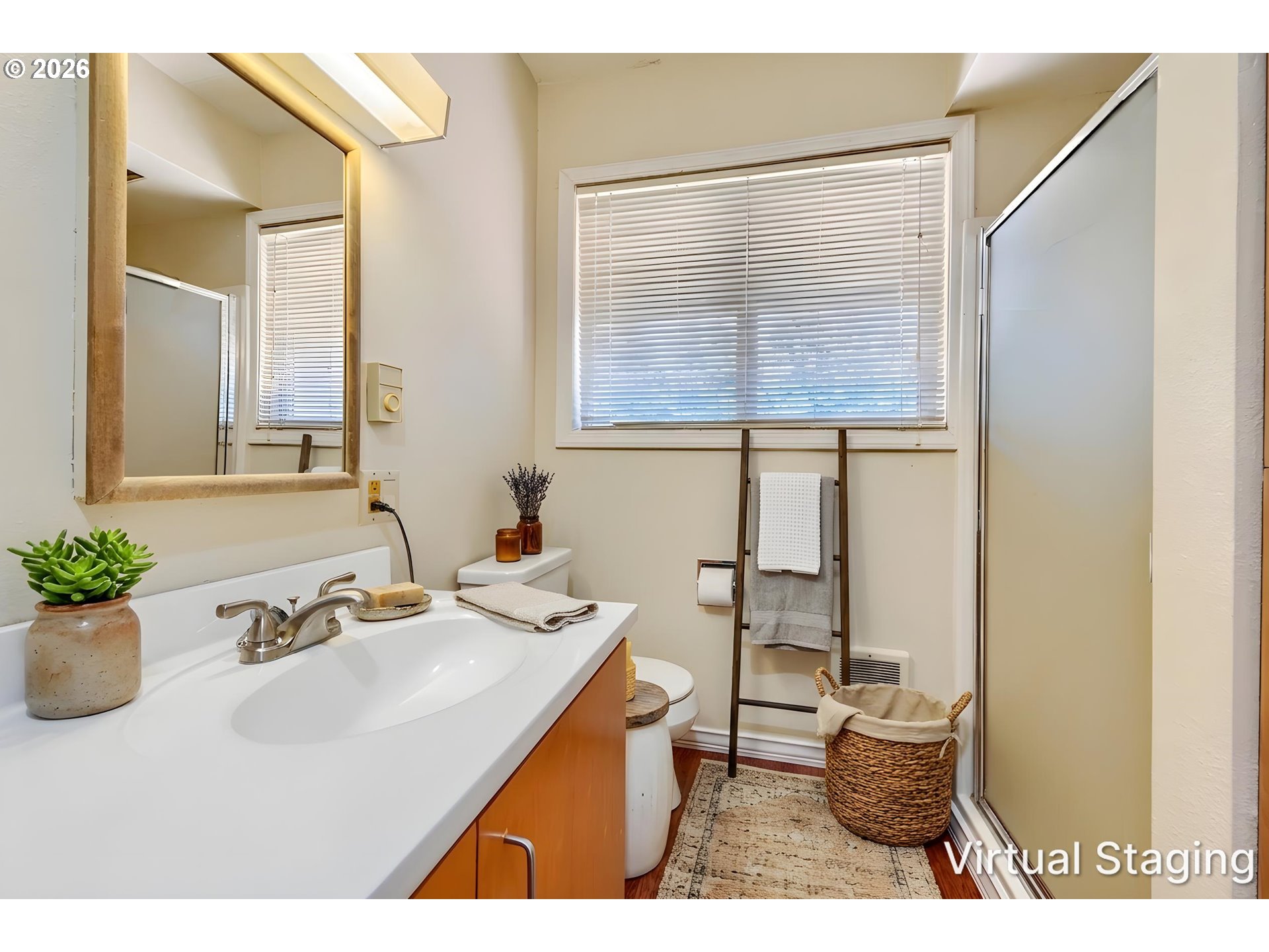 45354 Northwest Hartwick Road Banks, OR 97106 - Photo 13 of 35 a bathroom with a sink and a mirror