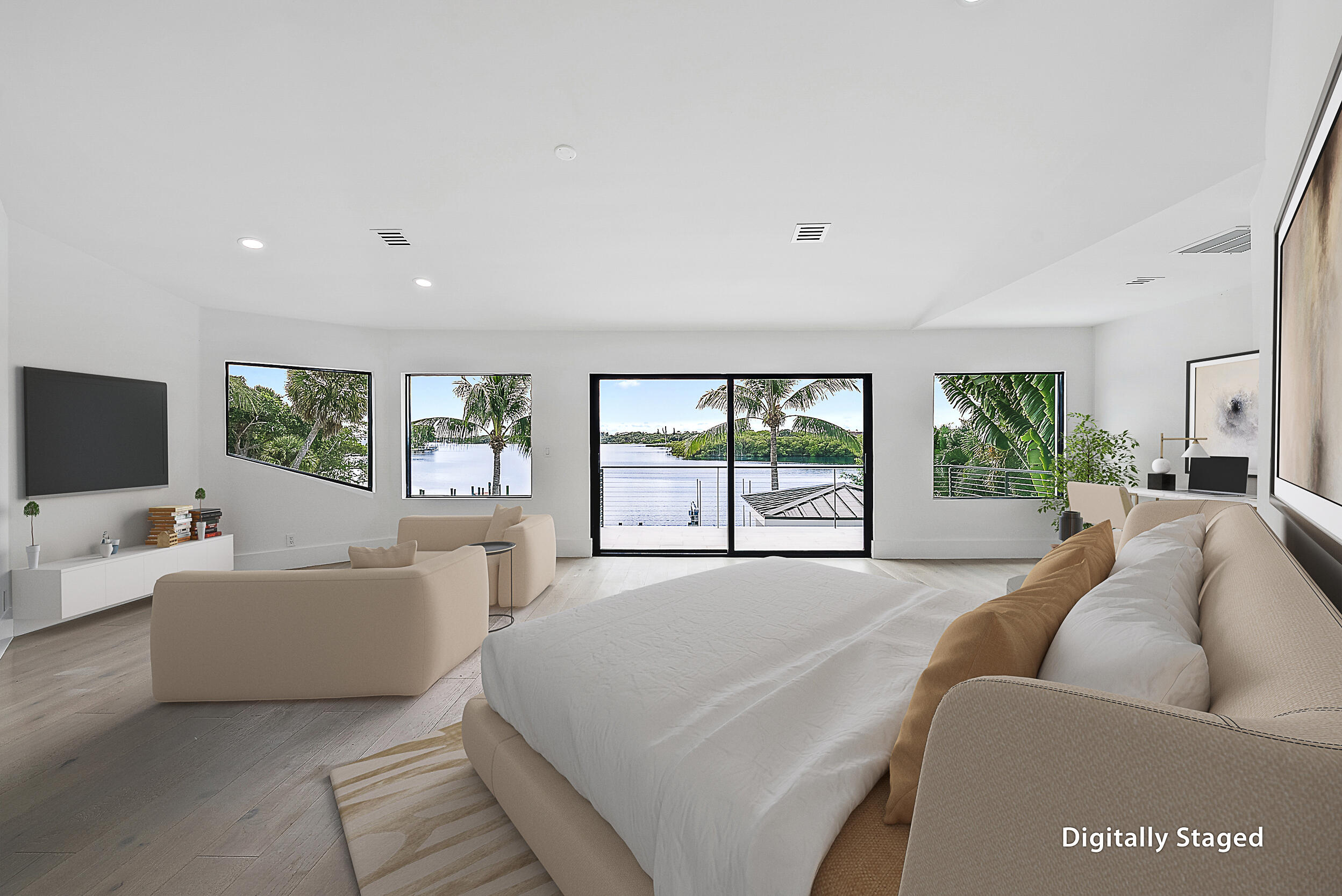 9460 Southeast Point Terrace Jupiter, FL 33469 - Photo 18 of 38 a living room with furniture and a large window