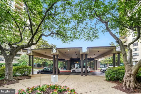 a view of a building with a patio