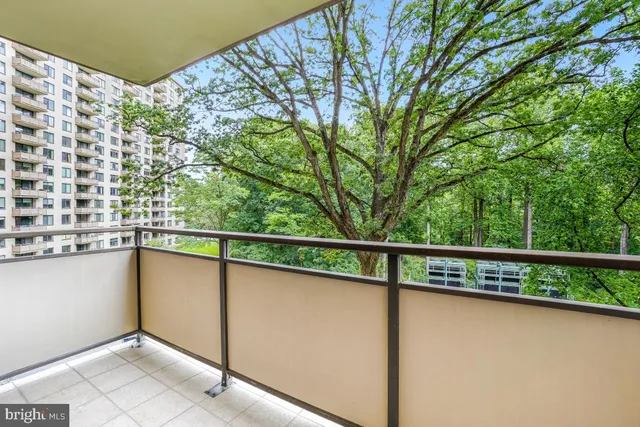 a view of balcony with city view