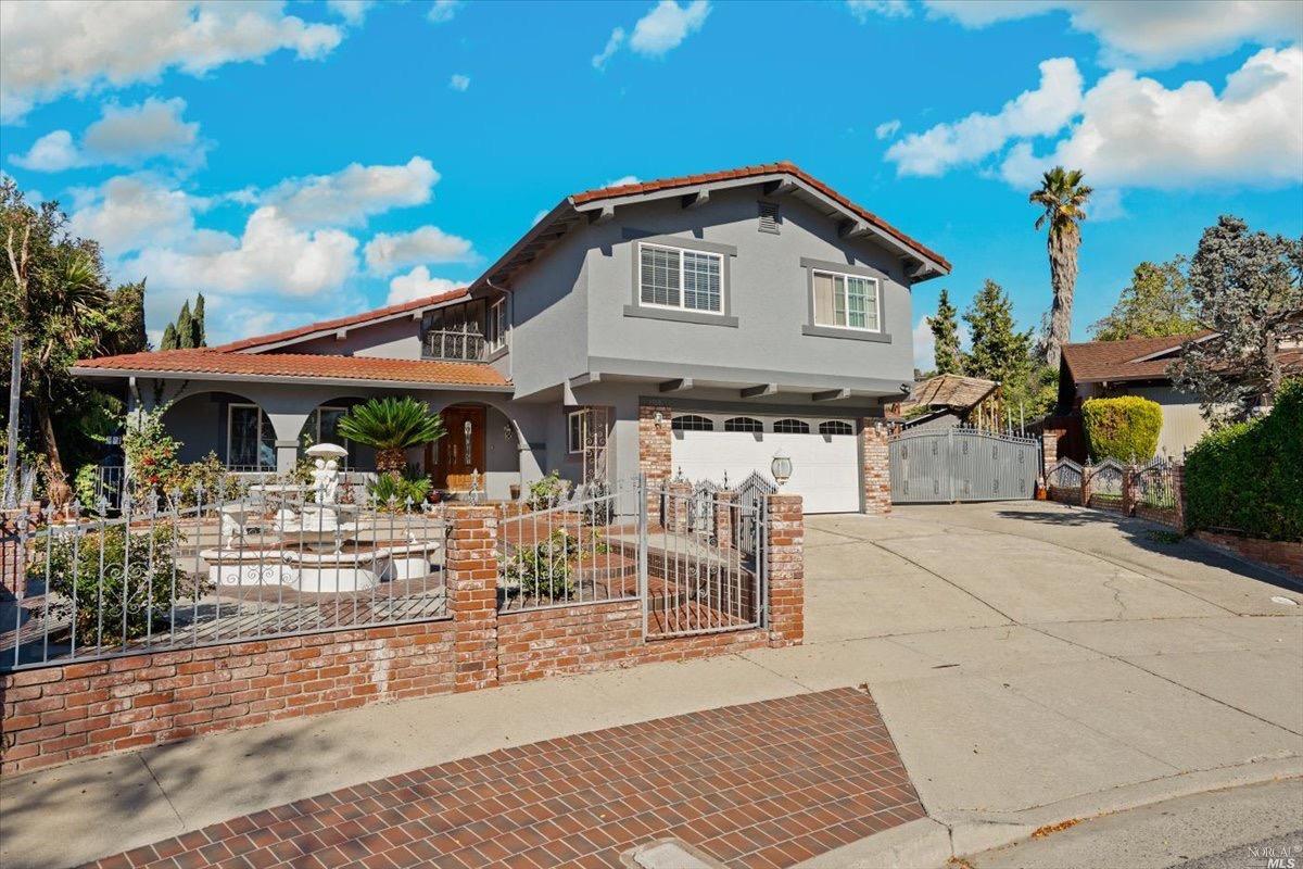 a view of a house with a patio