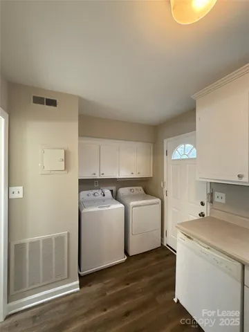 a room with a washer and dryer