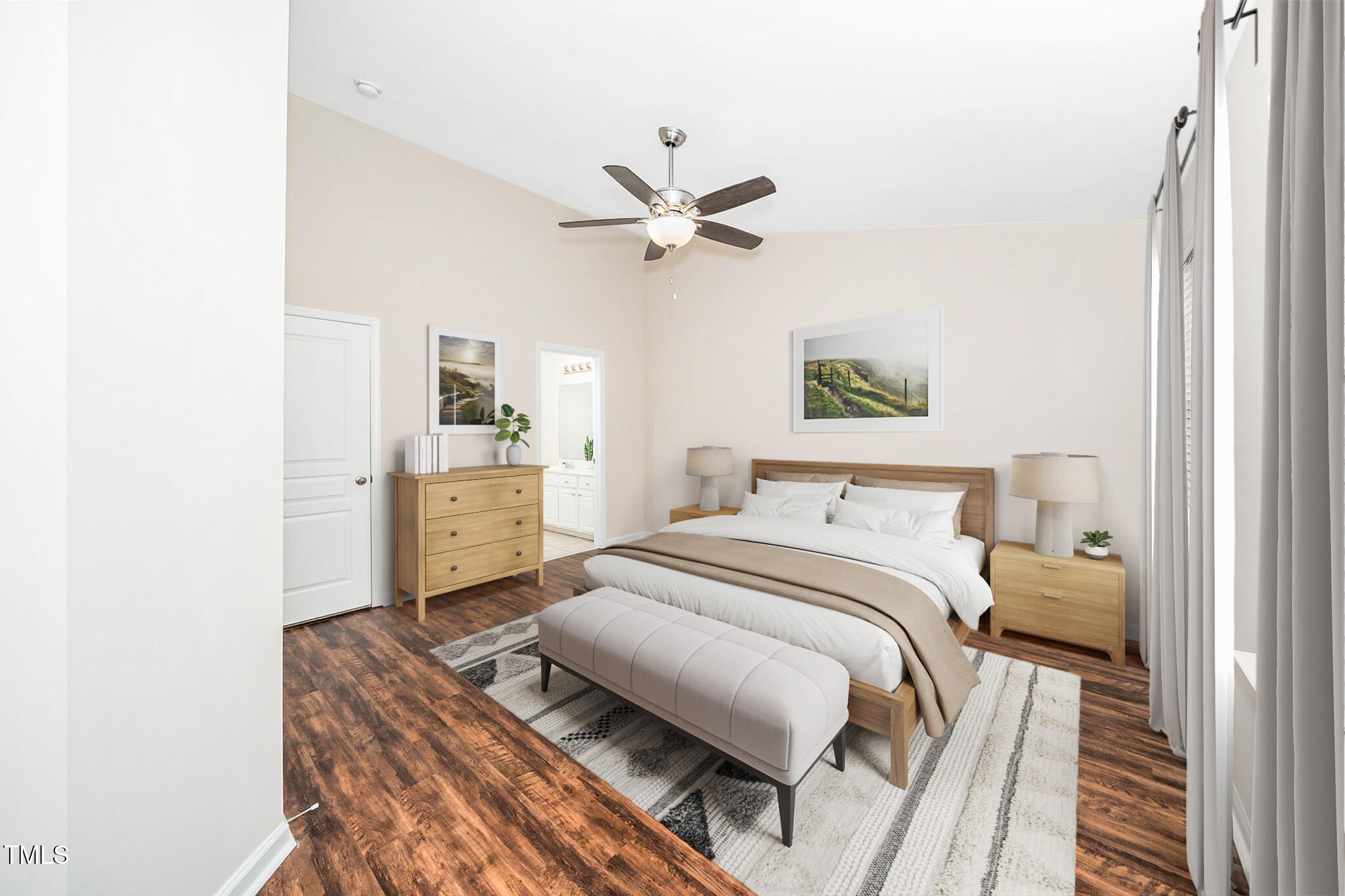 7753 Winners Edge Street Raleigh, NC 27617 - Photo 19 of 46 Primary Suite w/vaulted ceiling-Virtually Staged
