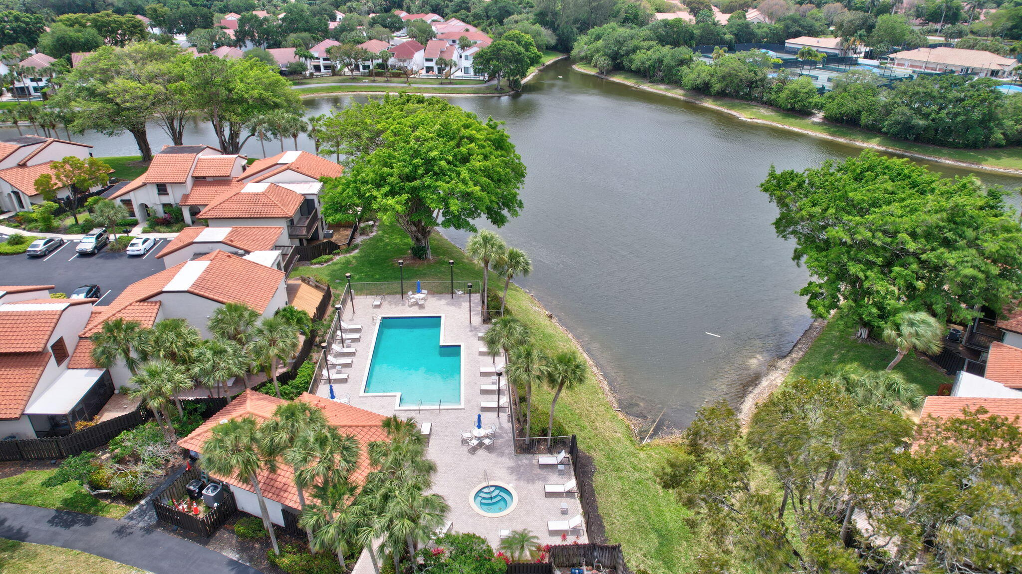 5845 Fox Hollow Drive, Unit A Boca Raton, FL 33486 - Photo 27 of 50 an aerial view of a house