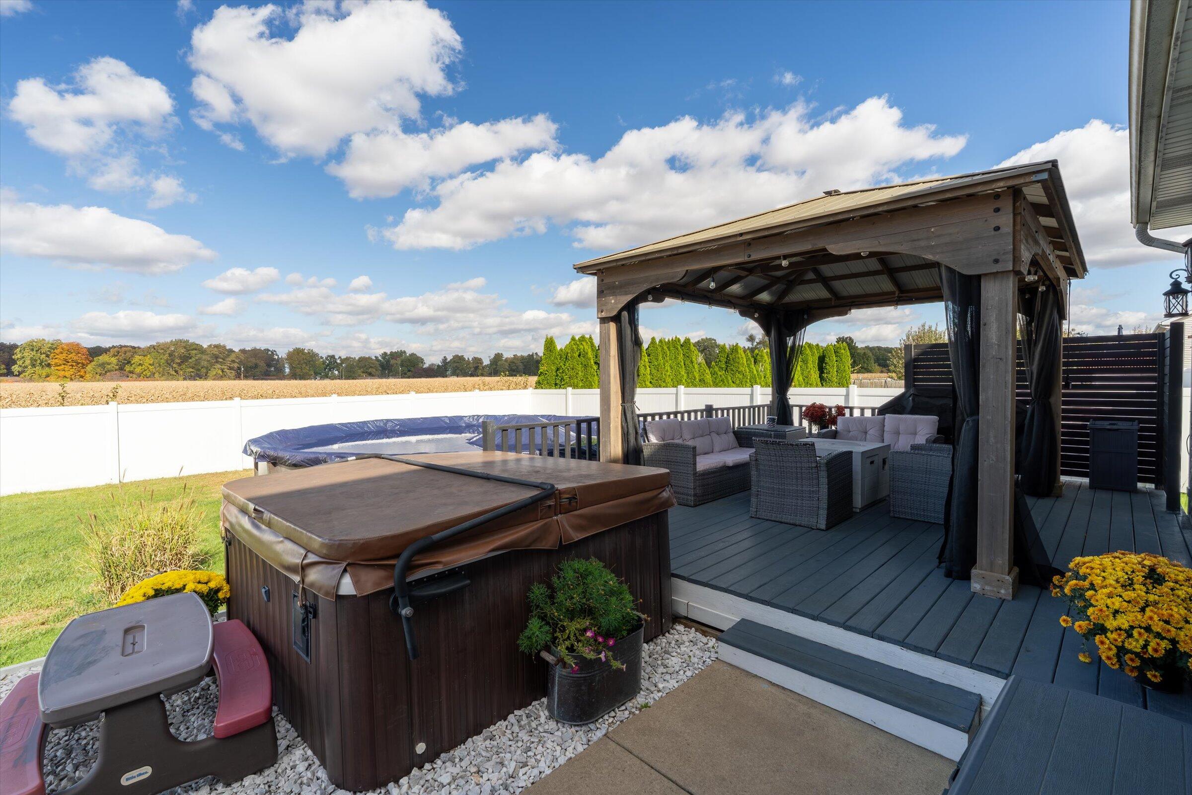 408 Coyote Trail Kouts, IN 46347 - Photo 35 of 36 a view of a terrace with sky view