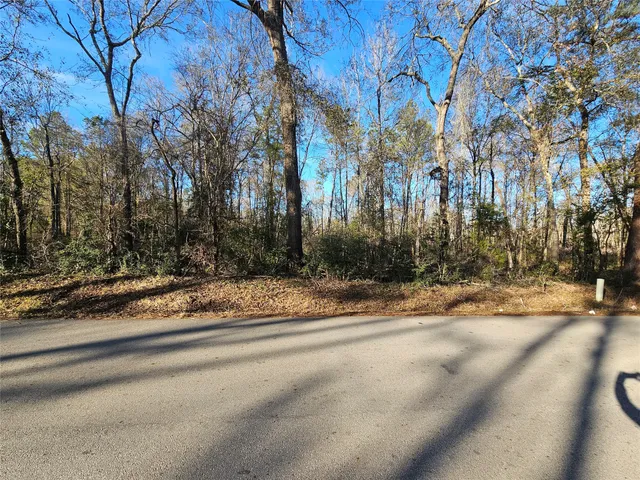 a view of road with trees