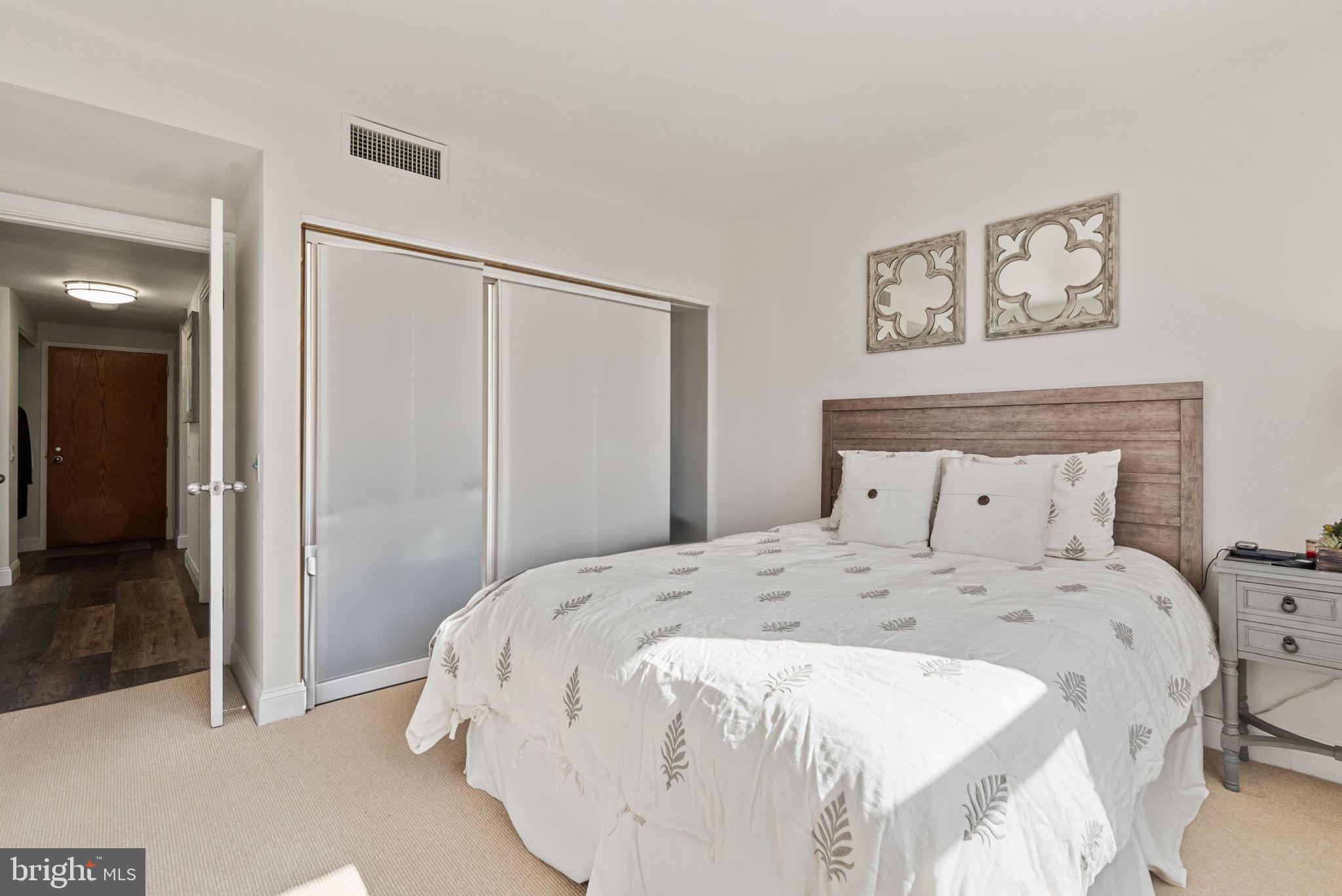 649 C Street Southeast, Unit 304 Washington, DC 20003 - Photo 17 of 37 a bedroom with a bed and a mirror