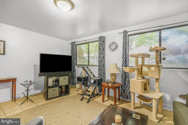 1633 D Street Southeast Washington, DC 20003 - Photo 11 of 38 a living room with furniture and a flat screen tv next to a large window