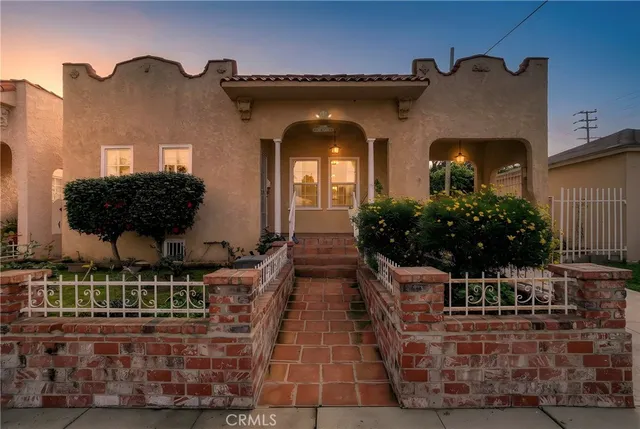 a front view of a house