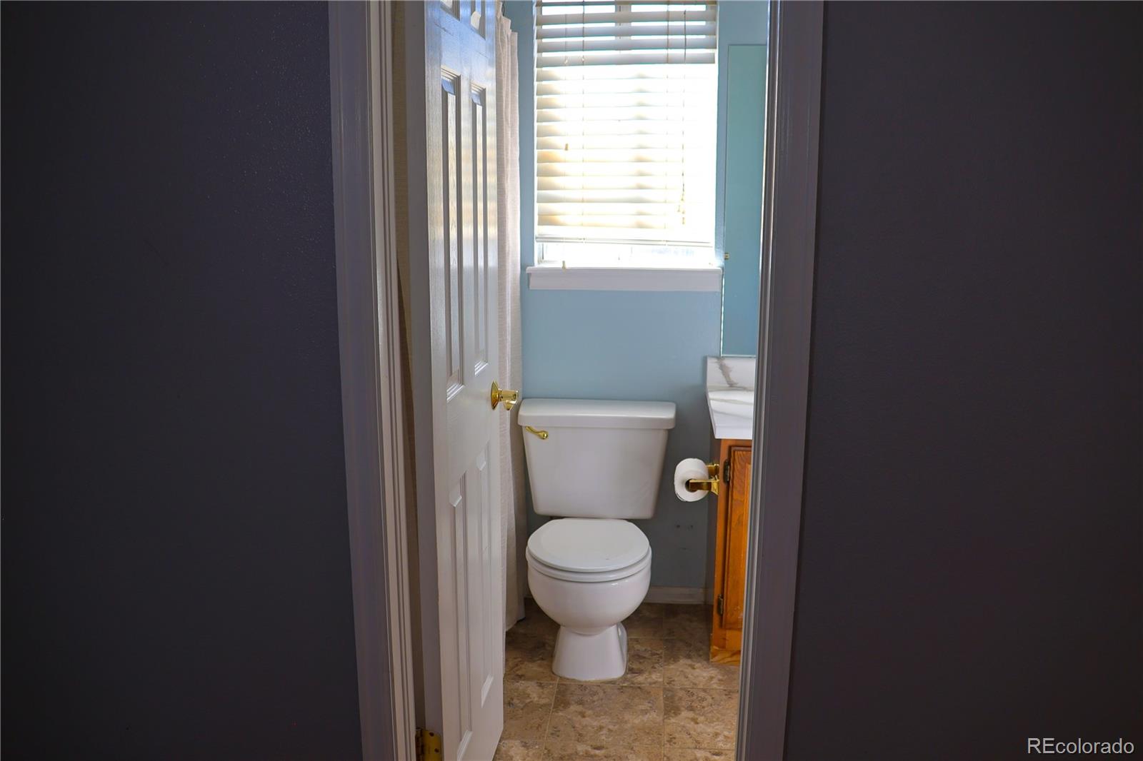 4939 East 124th Way Thornton, CO 80241 - Photo 14 of 24 a bathroom with a toilet and a sink