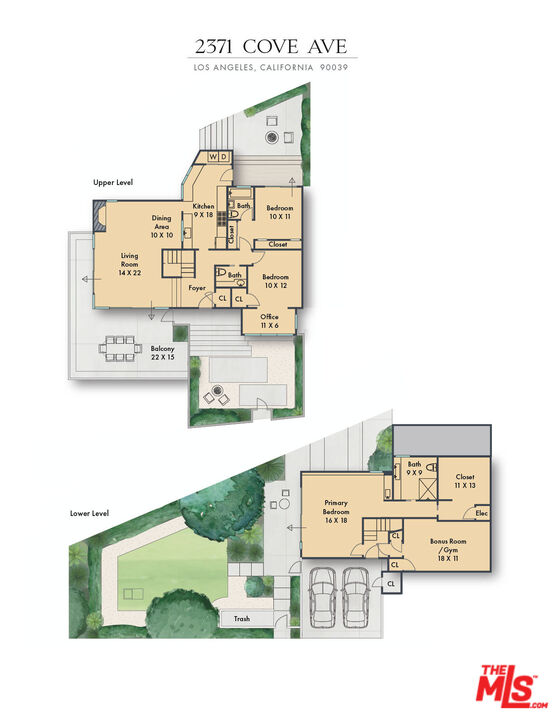 2371 Cove Avenue Los Angeles, CA 90039 - Photo 38 of 38 a picture of a floor plan