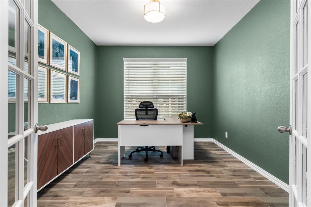 4324 Coffee Mill Road Celina, TX 75078 - Photo 4 of 38 a view of a workspace with furniture window and wooden floor