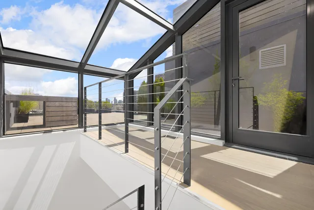 a view of an outdoor space with seating area