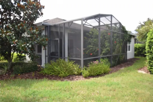 a view of a backyard