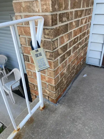 a view of a hallway with entryway